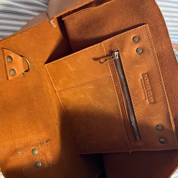EUC Parker Clay Merkato Tote in Rust Brown (real leather) - Picture 9 of 9